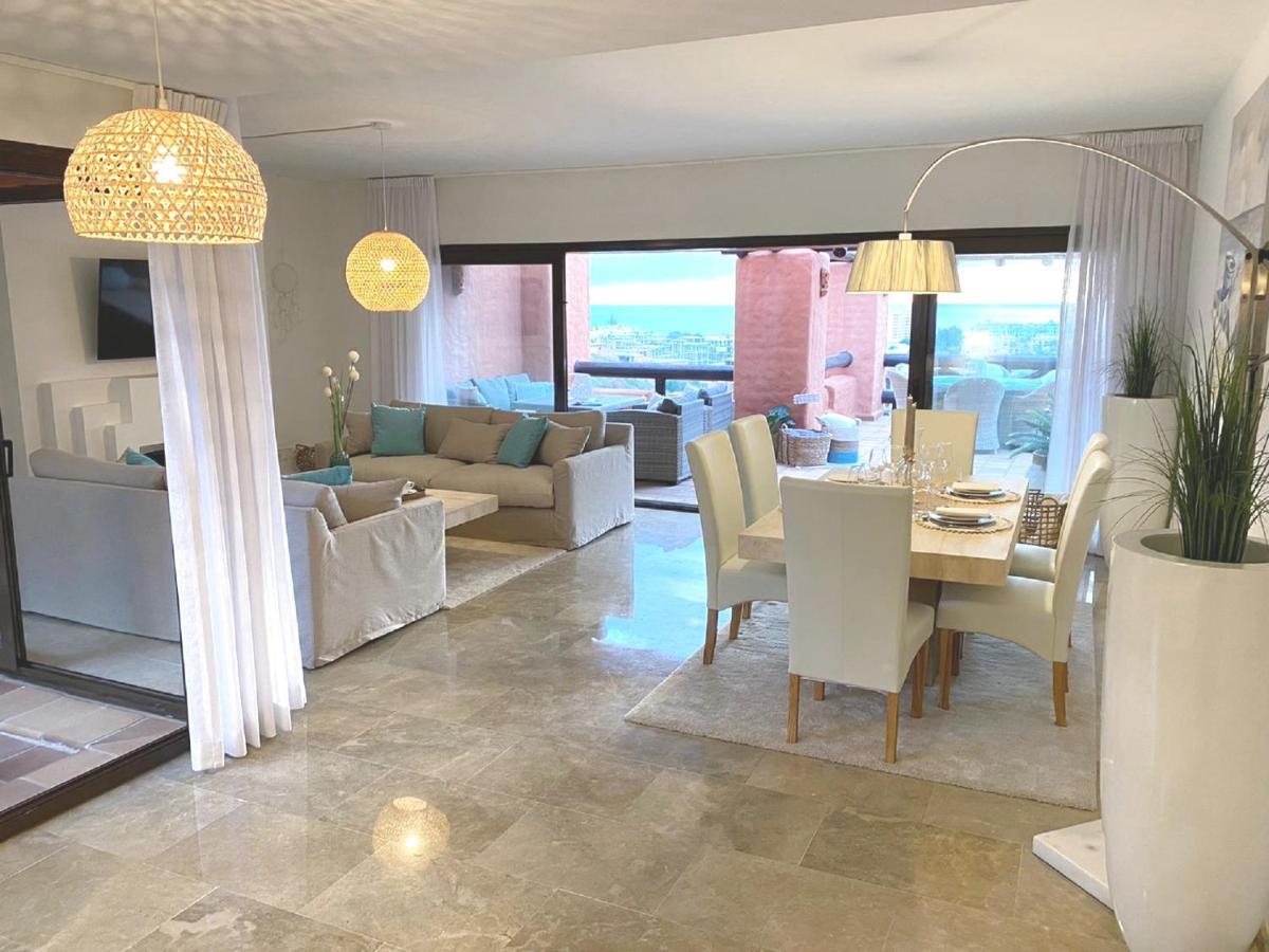 Апартаменты 15 First Line Penthouse With Wonderful Seaview Near Duquesa Golf Manilva Andalucia Экстерьер фото